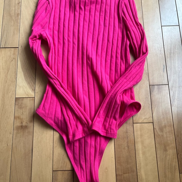 Girls mock neck ribbed knit bodysuit 11-12 - Picture 7 of 8